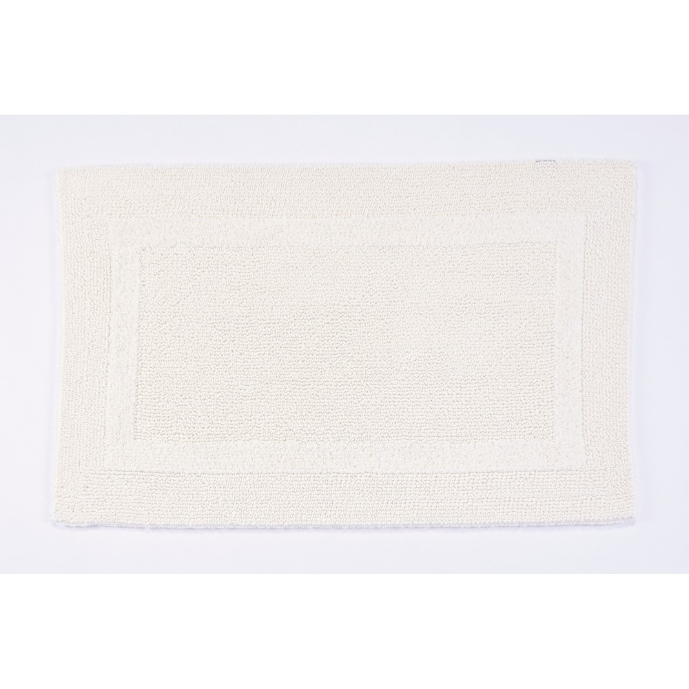 Reversible Bath Mat 103 by Designer Abyss & Habidecor in Ivory White